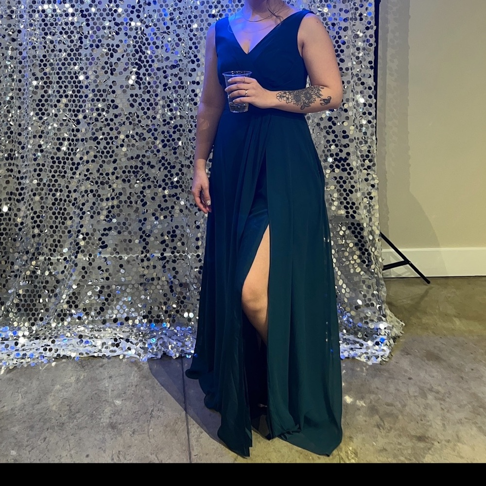 Green bridesmaid dress